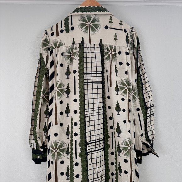 Shane Falguni peacock dress small long sleeve graphic - Picture 9 of 16